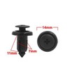 50Pcs Black Plastic Push Pin Retainer Fasteners Clips Rivet for
