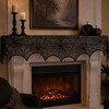 Halloween Black Lace Spiderweb Mantel Scarf - 18x96 Inch Fireplace