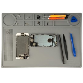 Kaisi KS-102 Repair Work Mat,Heat Resistant 932°F Non-Magnetic Silicone Soldering Mat, Watch repair Mat,Electronic Solder Pad，for Repairing Mechanical Watches, Monitors, Etc (Gray)