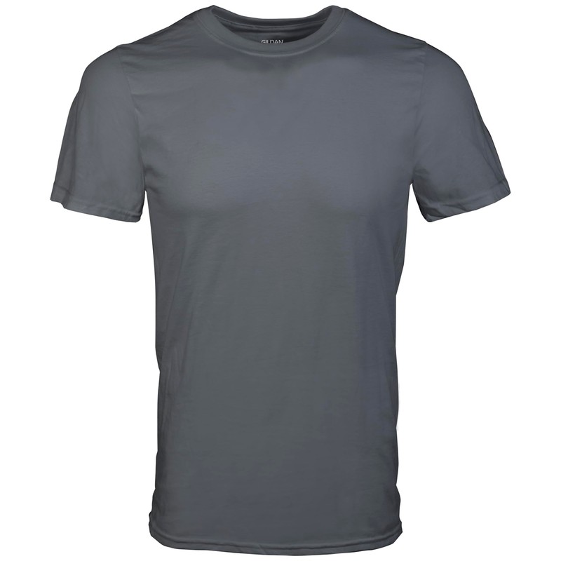 Gildan Men's Crew T-Shirts, Multipack, Style G1100, Black/Sport Grey/Charcoal (5-Pack),