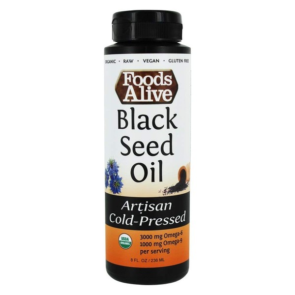 Foods Alive Artisan Cold-Pressed, Organic Black Seed Oil, 8 fl oz (236 ml)
