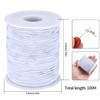 1mm x 100m/328 ft White Elastic Cords,Elastic String for Bracelet