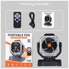 AVV 20000mAh High Speed Portable Camping Rechargeable Fan with Remote