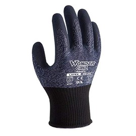 Uniworld WG300 Natural Rubber Coated Gloves, Wonder Grip, Aerofit, Navy, M