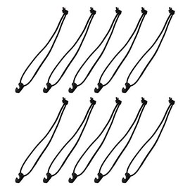 PR-GOMUBANDO10 Rubber Band with Hooks, Fastening, Bundling, Accessories, Repeatedly, Easy Installation, Removal, Set of 10