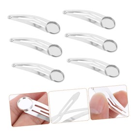 Beavorty 10pcs Diy Snap Hair Clips for Crafts Handmade Silver Hairpin Accessories Smooth Edges for Custom Hair Barrettes for Special Occasions