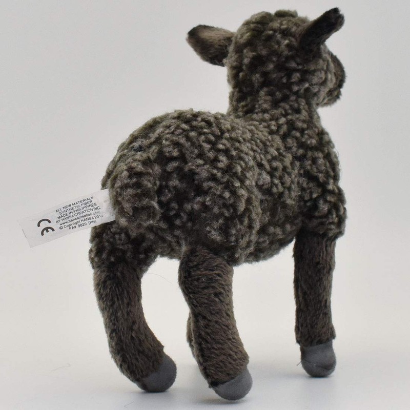 Hansa Little Lamb Plush, 7", Black