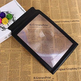 Hoja de Aumento de página, Lupa 3X Lupa de Lectura de página Completa Plana Lupa de Lectura, Lupa Extra Grande de tamaño A4 para Ancianos y Personas c