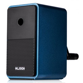 deli Hand Crank Pencil Sharpener Manual 5th Gear Portable Pencil Sharpener Kids Hand Pencil Sharpeners for 6.9-8 mm Pencils (Blue)