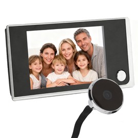 CYSFETENA 3.5 Inch Door Peephole Camera, HD Digital Peephole Door Viewer, Low Power High Resolution Door Eye Hole Camera for Outdoor Security Monitoring (No Need to Transmit Radio)