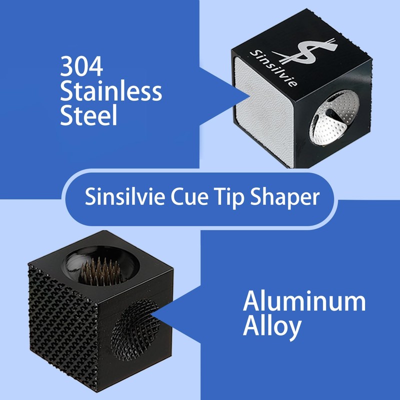 Sinsilvie Pool Cue Tips Shaper 3 in 1 Cue Tips