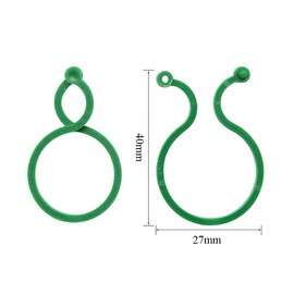 Haobase 100Pcs Plant Support Clips, Green, Modern, Plastic, Helps Secure Plants Upright