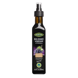 Mantova Balsamic Vinegar of Modena PGI Spray, Product of Italy, Certified “Aceto Balsamico di Modena” PGI, Traditional, Barrel-Aged Balsamic Vinegar for Salads, Sauces, Soups, Marinades, Meat Glazes, Grilled or Roasted Vegetables, Easy-To-Use, Clog-free, Glass Spray Dispenser, 8.5 fl. oz. (Pack of 1)