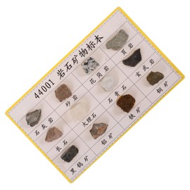 CIYODO 12pcs Educational Rock Collection Kit Mineral Rock Specimens for Geology Enthusiasts Students