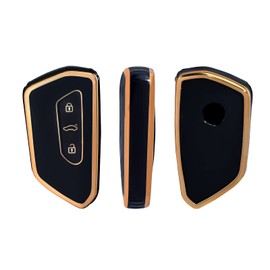 OFFCURVE Car Key Case Key Cover Key Case Car Key Protective Cover TPU Key Shell 3 Buttons for VW Volkswagen Golf 8 Seat Leon Tarraco Ateca Skoda Octavia Cupra Formentor Born