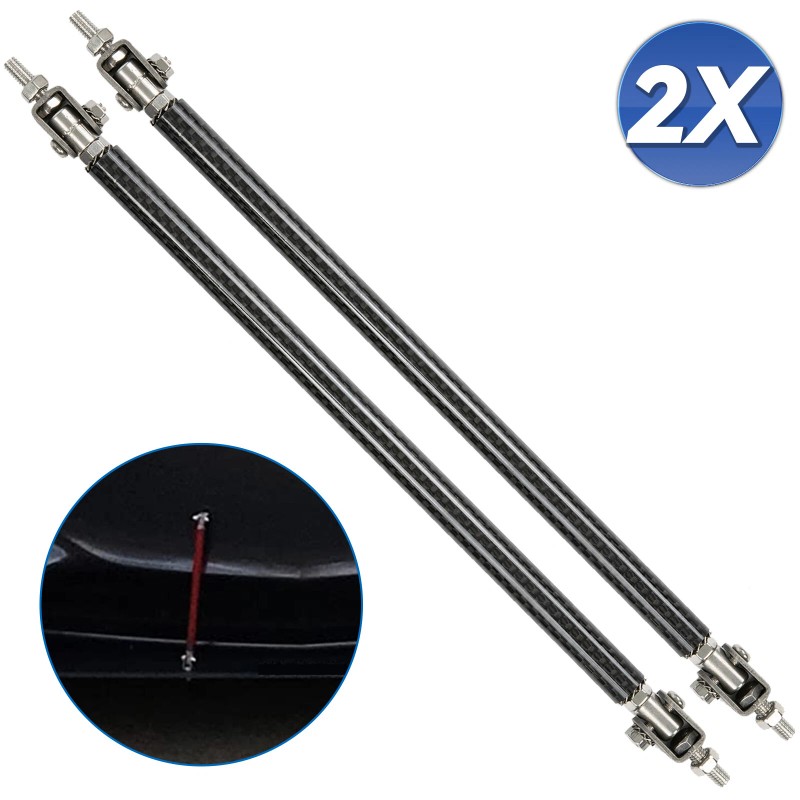 XUKEY Carbon Fiber Adjustable 8''- 13'' Bumper Lip Splitter Strut