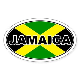 CafePress Jamaica Oval Sticker Oval Car Bumper Sticker