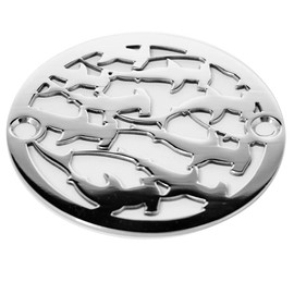 Designer Drains, Hammer Head Sharks Round Shower Drain | 3.25″ Round Replacement for Oatey