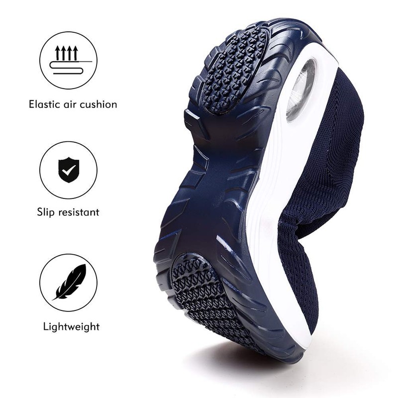 TANTOO - Mocasines cómodos con Plataforma y cuña para Mujer,