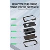 ontto 3-Buttons Key Fob Case Metal Frame Key Shell Leather