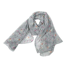 Rosennie Women Scarf,Womens Autumn Winter Fashion Chiffon Warm Lightweight Robin Bird Patten Print Elegant Ladies Scarves (Grey)