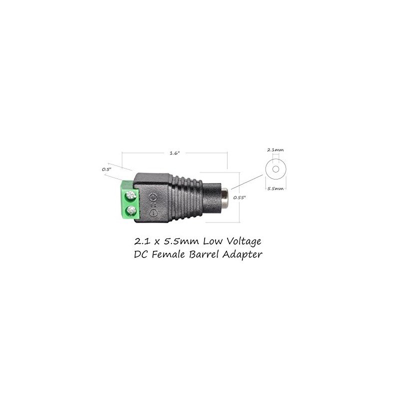 Barril macho y hembra conector Plug 5.5 mm x 2.1