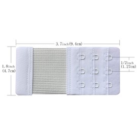 Chanie Women Pack of 3 Soft Comfortable 3 Hooks Bra Extender