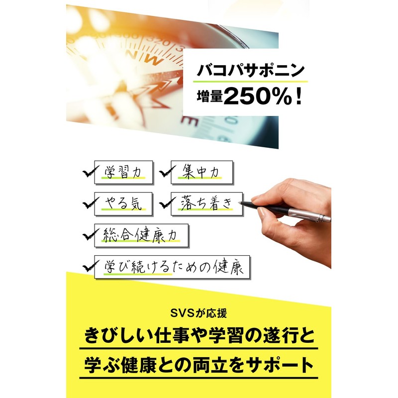 【集中力 やる気 学習 ドーパミン セロトニン 健康総合力 サプリ】キロン SVS イチョウ葉 120mg