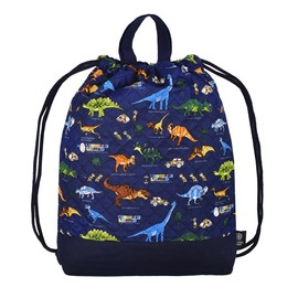 COLORFUL CANDY STYLE ナップサック マチ付き 男の子 小学生 おしゃれ キルティング 通園 通学 持ち手付き 発見! 探検! 恐竜大陸(ネイビー) N0440600