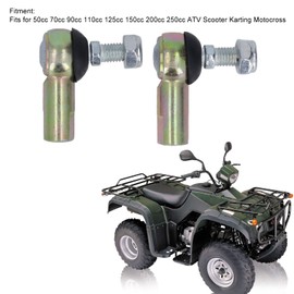2pcs Tie Rod End Ball Joint End M10 10mm Stabilizer Kit for 50cc 70cc 90cc 110cc 125cc ATV Scooter Kart Motocross