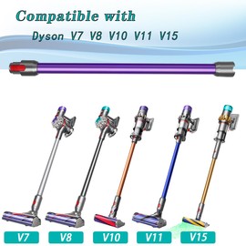 Cleptorize Replacement Extension Wand for Dyson V7 V8 V10 V11 V15 Stick Vacuum Cleaner, Quick Release Tube Attachment, 28.5 in (purple)