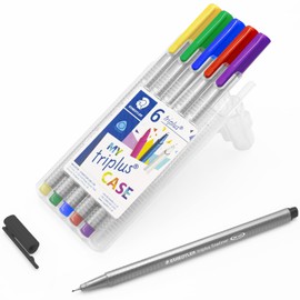 STAEDTLER 334 Triplus Fineliner Superfine Point Pens - 0.3mm - Wallet of 6 (Basic Starter)
