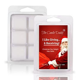 The Candle Daddy I Like Giving & Receiving - Christmas Day Delight Scented Wax Melt - 1 Pack - 2 Ounces - 6 Cubes - Funny Present