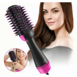 Cepillo Alaciador/rizador Eléctrico Ionic Peine 1200w 2 En 1