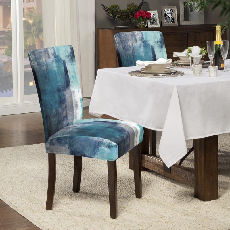 Gibelle Dining Room Chair Covers Set of 6, Stretch Parsons