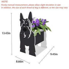 （Scottish Terrier）Dog Planter Plant Pots,Cute PVC Herb Garden Dog Flower Planter,Dog Planters for Indoor/Outdoor Plants,Dog Flower Pots for Pet Lovers,Birthday Gifts for Women 9.45 * 6.61 * 13.39in