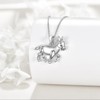 JERWLI Donkey Necklace 925 Sterling Silver Donkey Pendant Jewelry Gifts