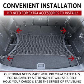 Floor Style Trunk Cargo Net for Ford Explorer Base ST XLT Limited 2020-2023 - Car Accessories - Premium Trunk Organizers and Storage - Cargo Net for SUV - Vehicle Carrier Organizer for Ford Explorer