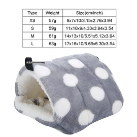 Cama colgante para animales domésticos pequeños, hamaca de franela para hámster, nido para conejillos de indias, accesorios para la casa, juguetes para jaulas para chinchilla, erizo, hurón(L)