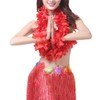 ZCMG Hawaiian Leis Headband Wristbands Hawaii Tropical Luau Flower Women