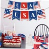 Alipis Independence Day Decor 2pcs American Flag Banner Patriotic Bunting