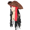 Pirate Hat Wig with Eye Patch Earring Necklace Pirate Dress