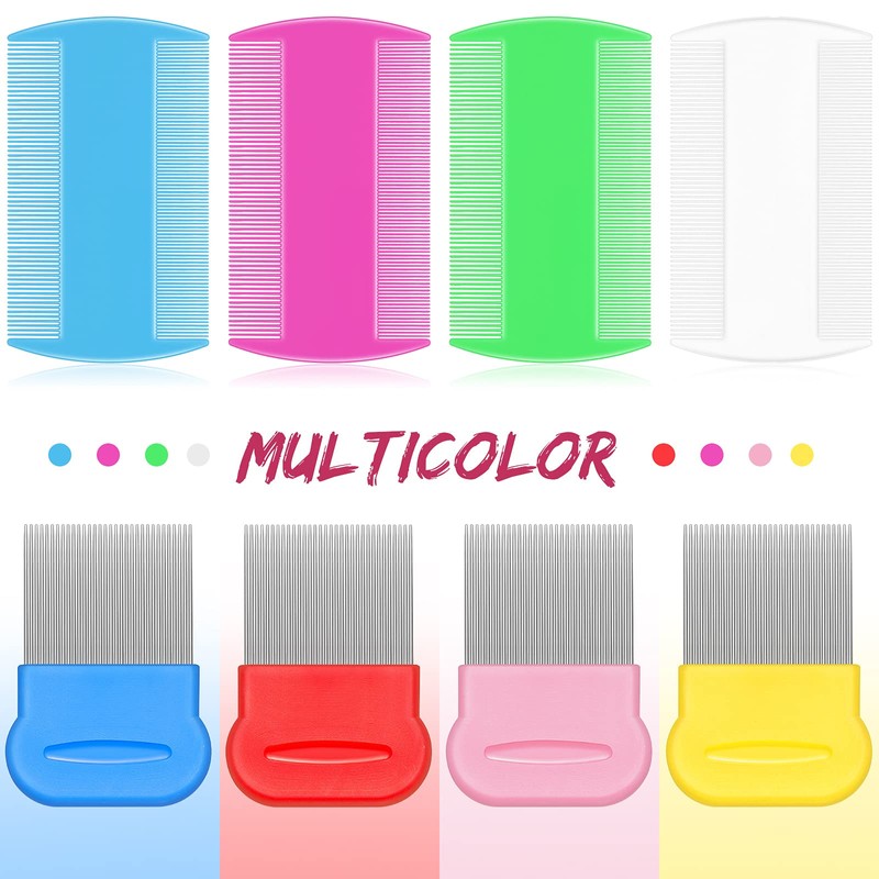 Maitys 8 Pieces Flea Lice Combs Double Sided Lice Cats