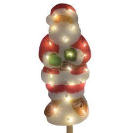 Christmas Luminous Santa Claus Snowman Stakes Outdoor Garden Sign Xmas Decorations for Gardens Lawns and Porches