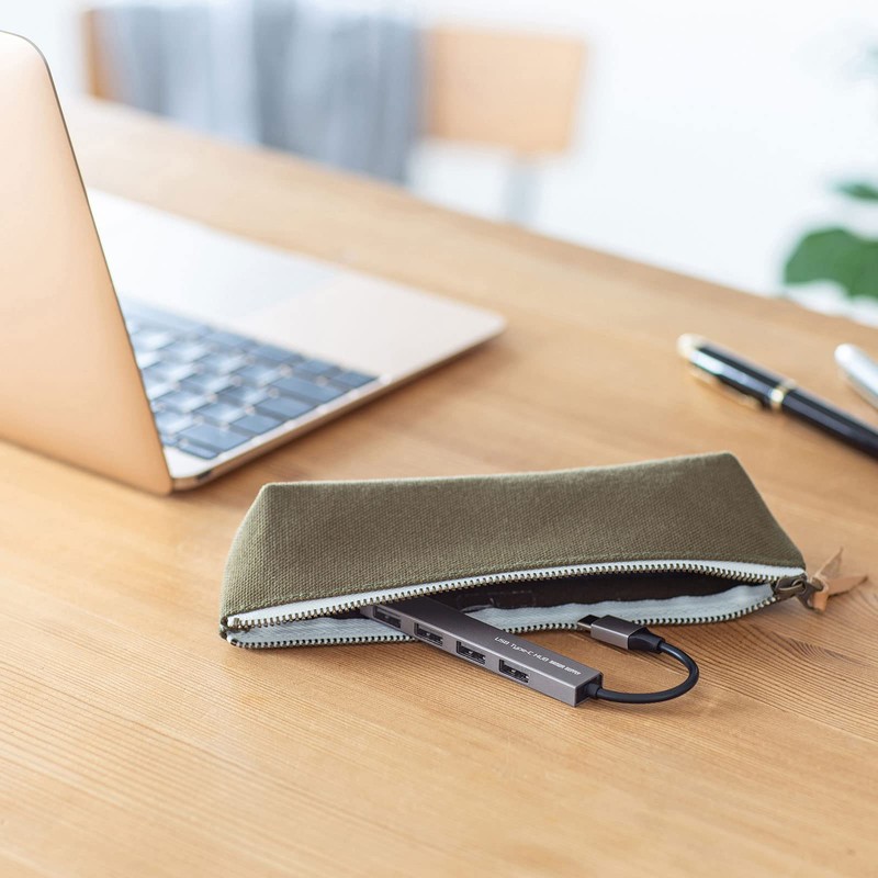 Sanwa Supply USB Type-C USB 2.0 4 Port Slim Hub