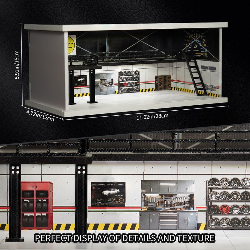 Malamfans 1/64 Scale Hot die-cast Wheels Model car scenarios Display