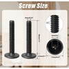 Biaungdo 30 Pcs Flat Head Allen Bolts, 1/4-20 x 1-1/2