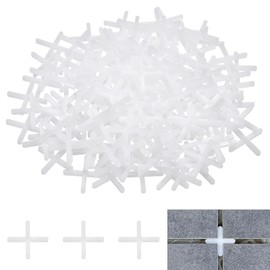 uxcell 400Pcs Tile Spacers, 2.5mm 3/32" Cross Shape Wall Floor Tile Spacer Tiling Tools for Ceramic Tile Installation (PE Plastic, White)