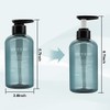 3 Pack Refillable Shampoo and Conditioner Bottles, 300ml Plastic Empty