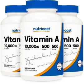 Nutricost Nutricost Vitamin A 10,000 IU, 500 Softgels (3 Bottles)